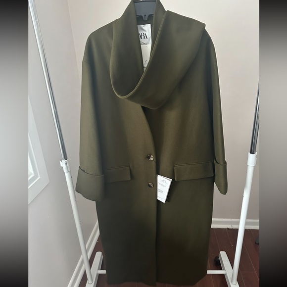 Zara Wool Scarf Coat - Picture 15 of 16